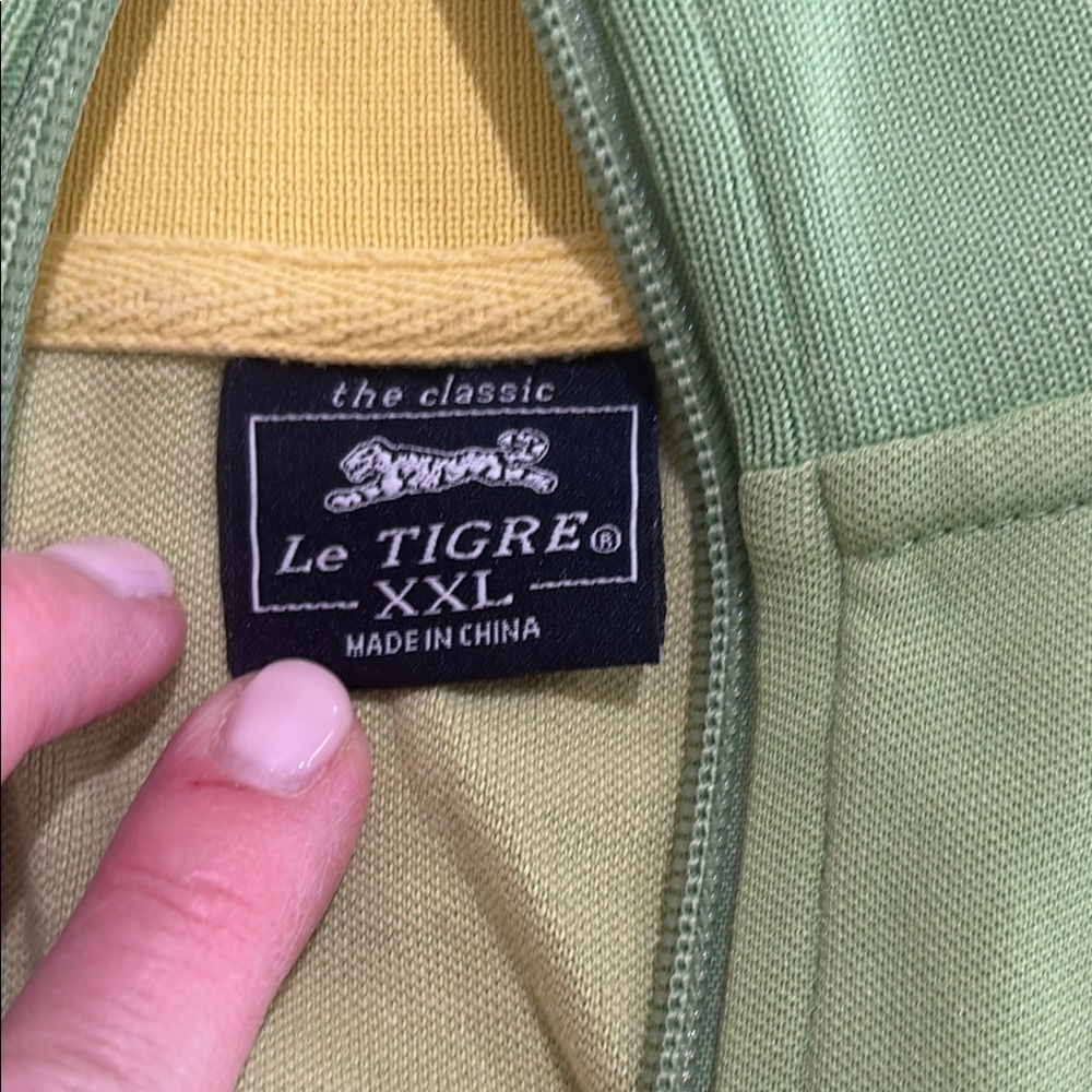 Vintage Le Tigre striped warm-up jacket. Men's XXL. Like new condition. Sharp! - Picture 6 of 9